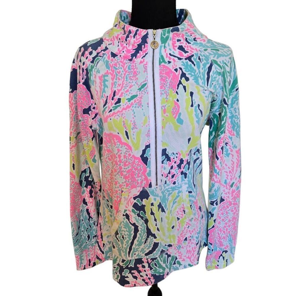 Lilly Pulitzer Multicolor Coral Reef Half-Zip Pullover